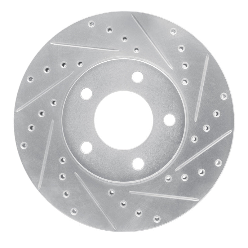 R1 Concepts R1 91-96 Chrysler Town & Country Front Right Drilled & Slotted Silver Brake Rotor