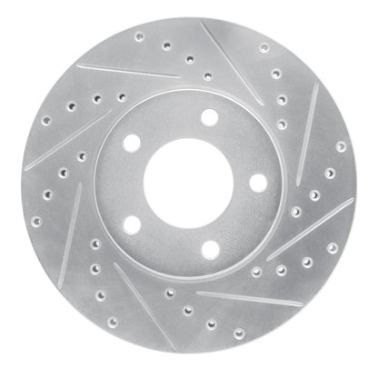 R1 Concepts R1 91-96 Chrysler Town & Country Front Right Drilled & Slotted Silver Brake Rotor