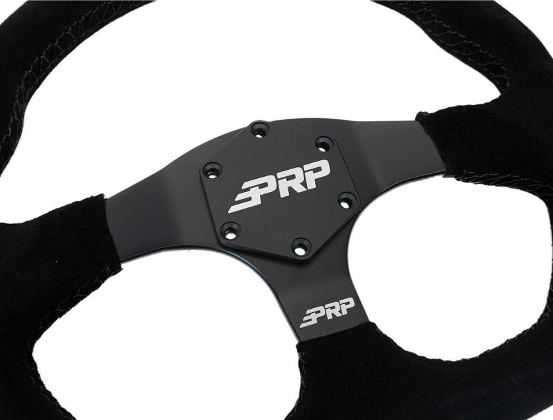 PRP Seats PRP Comp-R D-Shape Suede Steering Wheel - Blue