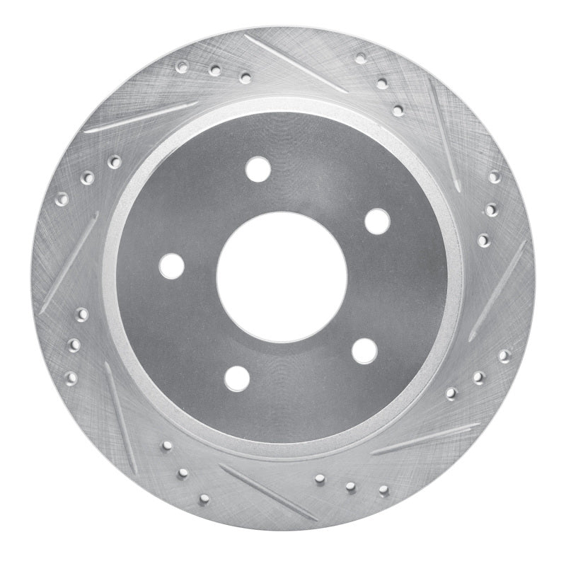 R1 Concepts R1 1998-2005 Chevrolet Blazer Rear Right Drilled & Slotted Silver Brake Rotor