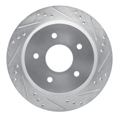 R1 Concepts R1 1998-2005 Chevrolet Blazer Rear Right Drilled & Slotted Silver Brake Rotor