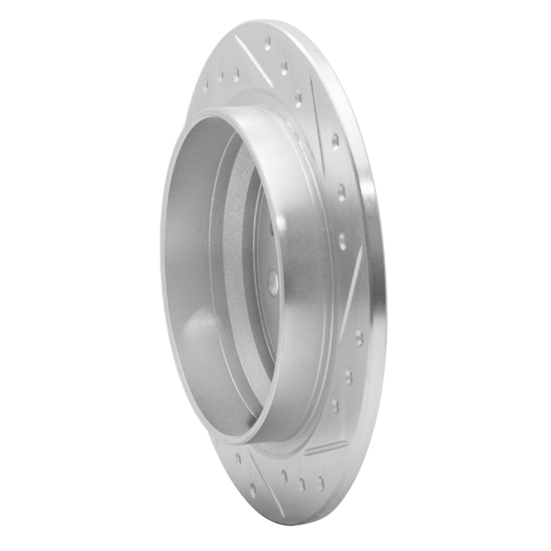 R1 Concepts R1 98-00 Volvo S70 Rear Left Drilled & Slotted Silver Brake Rotor