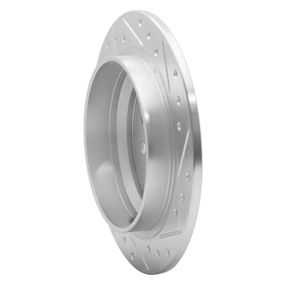 R1 Concepts R1 98-00 Volvo S70 Rear Left Drilled & Slotted Silver Brake Rotor