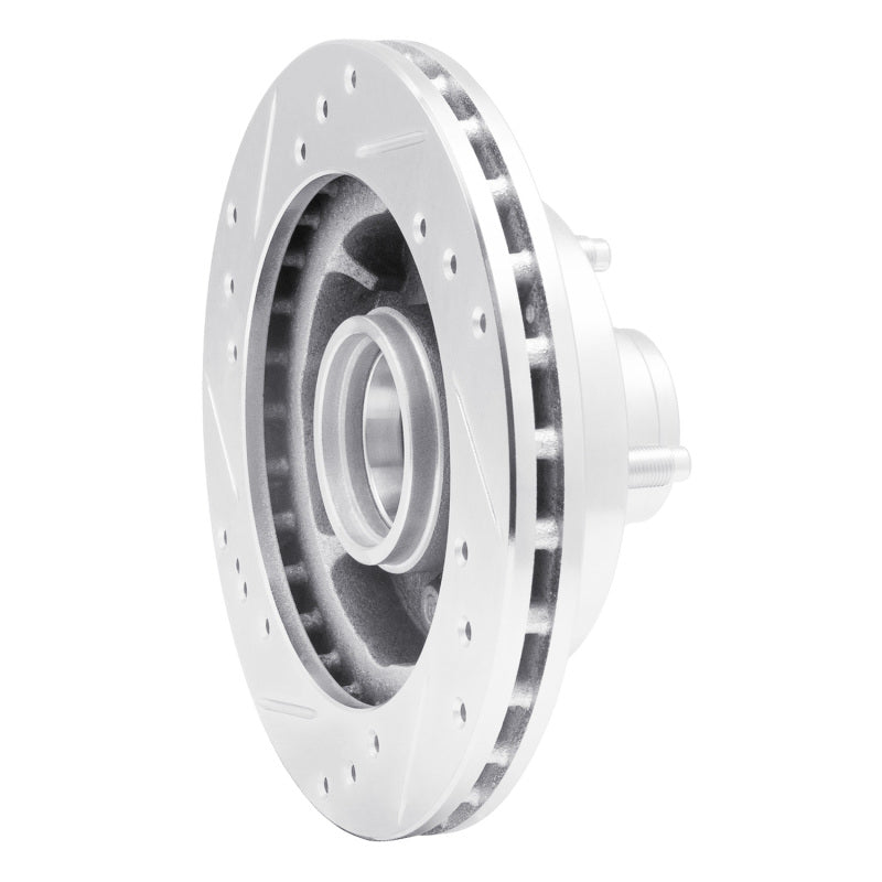 R1 Concepts R1 1974-1980 Ford Pinto Front Right Drilled & Slotted Silver Brake Rotor