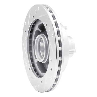R1 Concepts R1 1974-1980 Ford Pinto Front Right Drilled & Slotted Silver Brake Rotor