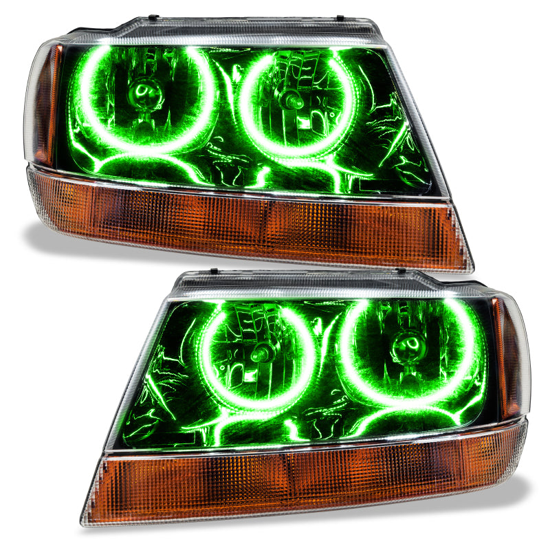 ORACLE Lighting Oracle 99-04 Jeep Grand Cherokee SMD HL - Black - ColorSHIFT w/ Simple Controller