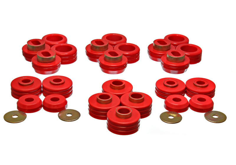 Energy Suspension 81-91 GM Denali XL/Suburban/Yukon XL 2WD/4WD Red Body (Cab) Mount Set