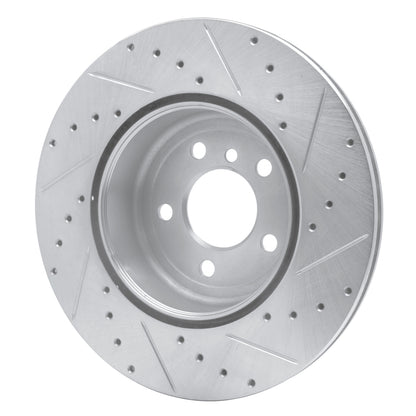R1 Concepts R1 13-21 BMW 428I Rear Left Drilled & Slotted Silver Brake Rotor