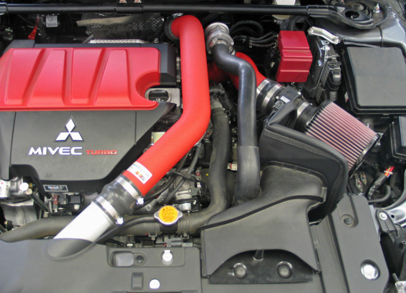 K&N Engineering K&N 08-09 Mitsubishi Evo X Wrinkle Red Typhoon Short Ram Intake