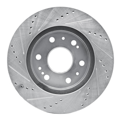 R1 Concepts R1 05-19 Chevrolet Silverado 1500 Front Right Drilled & Slotted Silver Brake Rotor