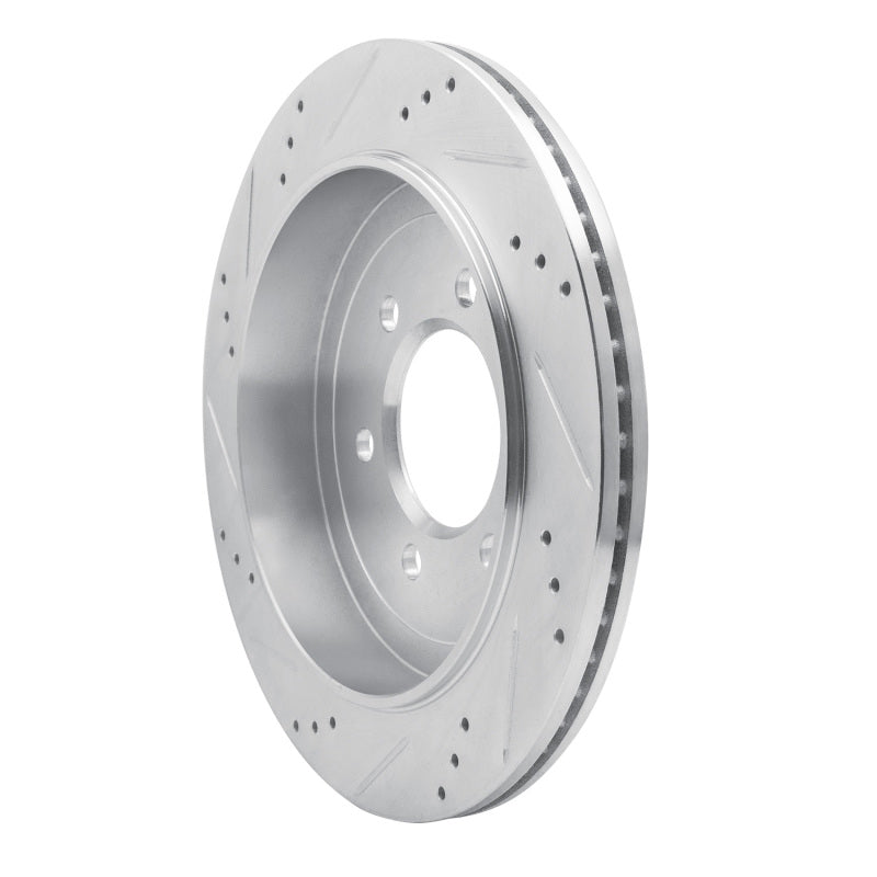 R1 Concepts R1 02-06 Ford Expedition Rear Right Drilled & Slotted Silver Brake Rotor