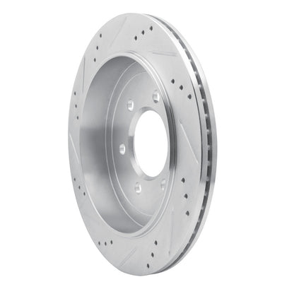 R1 Concepts R1 02-06 Ford Expedition Rear Right Drilled & Slotted Silver Brake Rotor