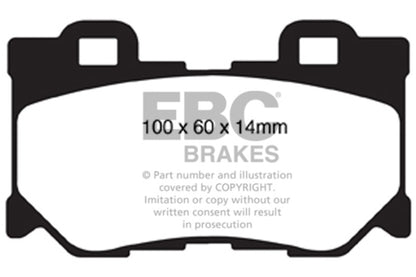 EBC Racing 09-12 Nissan 370Z RP-1 Race Rear Brake Pads