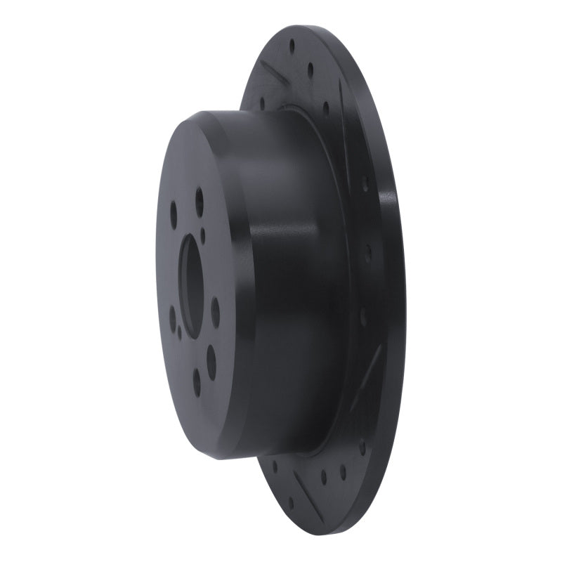 R1 Concepts R1 94-95 Toyota Celica Rear Right Drilled & Slotted Black Brake Rotor