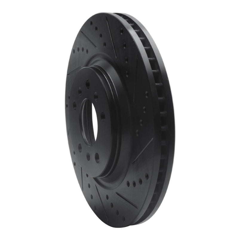 R1 Concepts R1 06-16 Buick Lucerne Front Right Drilled & Slotted Black Brake Rotor