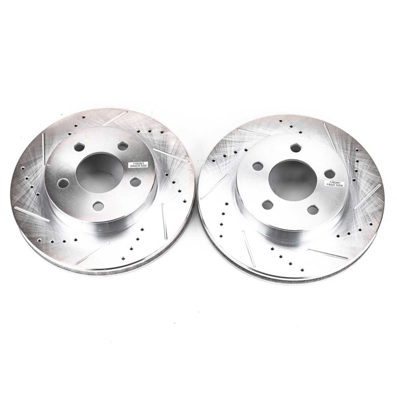 PowerStop Power Stop 02-07 Jeep Liberty Front Evolution Drilled & Slotted Rotors - Pair