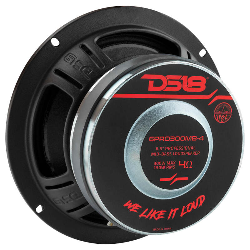 DS18 6.5in 150 Watts RMS 4 ohm Mid-Bass Loudspeaker