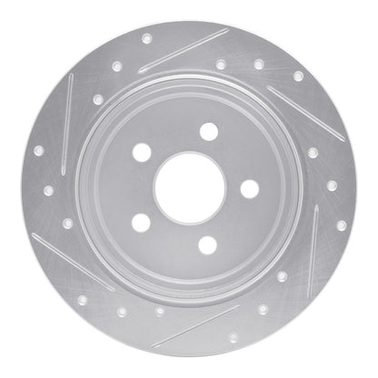 R1 Concepts R1 95-03 Chrysler PT Cruiser Rear Right Drilled & Slotted Silver Brake Rotor