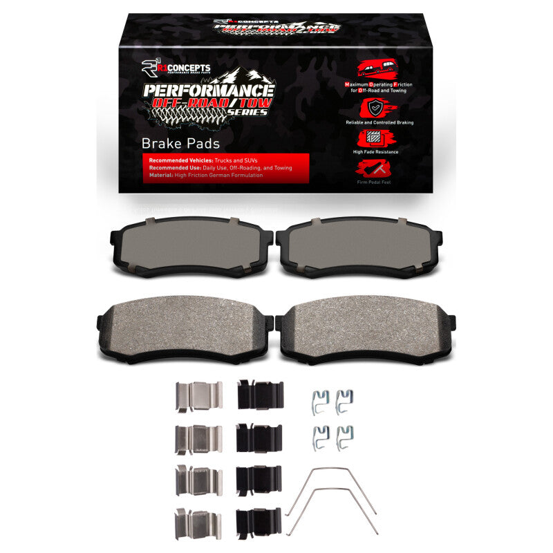 R1 Concepts R1 03-24 Toyota 4Runner Rear Performance Off-Road/Tow Brake Pads & Hardware Kit