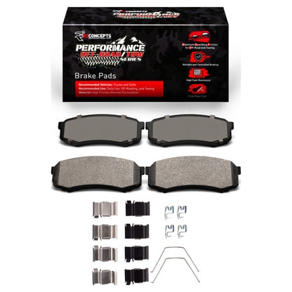 R1 Concepts R1 03-24 Toyota 4Runner Rear Performance Off-Road/Tow Brake Pads & Hardware Kit