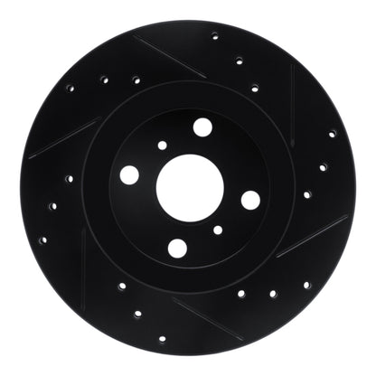 R1 Concepts R1 87-92 Geo Prizm Front Left Drilled & Slotted Black Brake Rotor