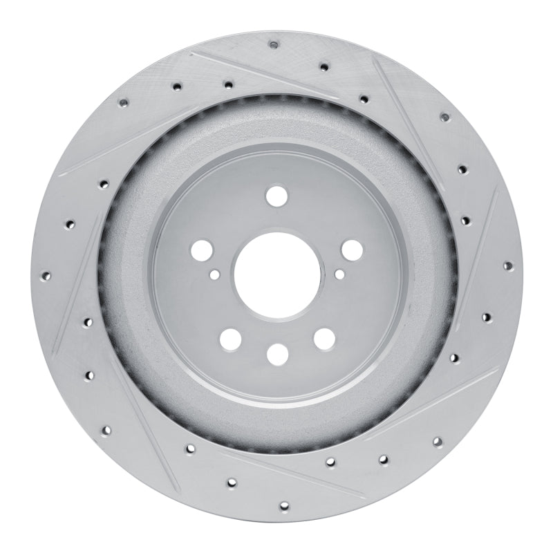 R1 Concepts R1 20-25 Lexus RX350 Rear Left Drilled & Slotted Silver Brake Rotor