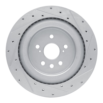 R1 Concepts R1 20-25 Lexus RX350 Rear Left Drilled & Slotted Silver Brake Rotor