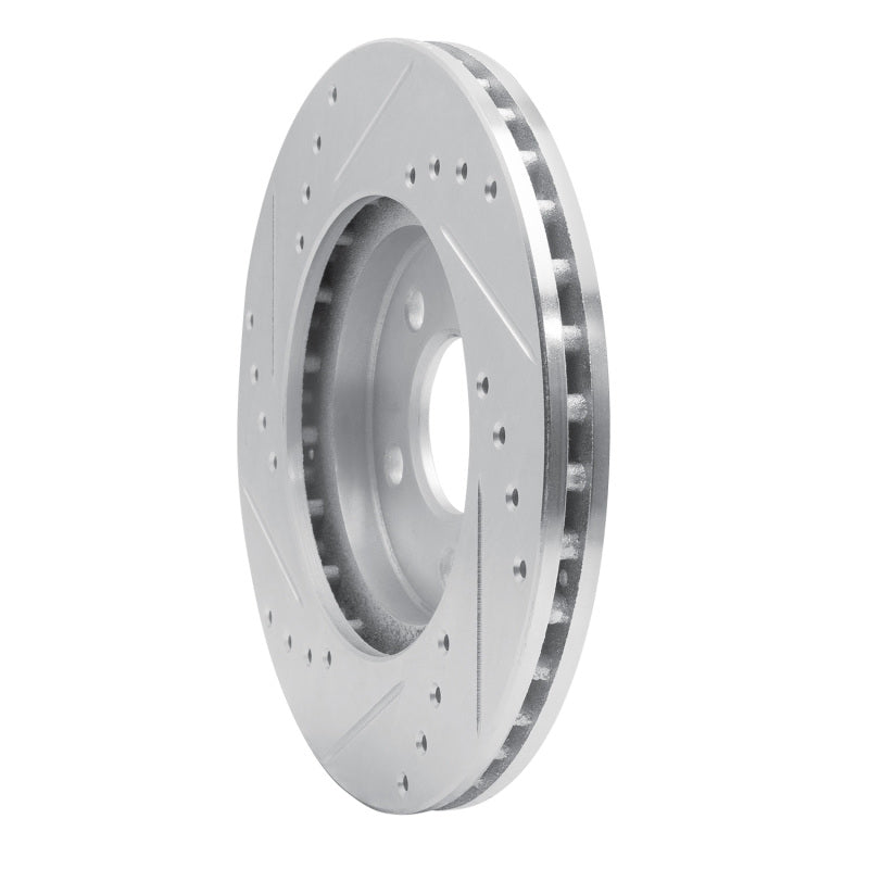 R1 Concepts R1 86-90 Chrysler Town & Country Front Right Drilled & Slotted Silver Brake Rotor