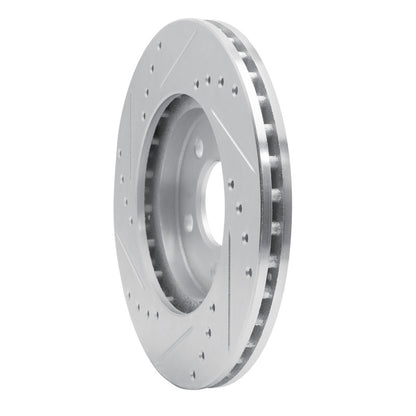 R1 Concepts R1 86-90 Chrysler Town & Country Front Right Drilled & Slotted Silver Brake Rotor