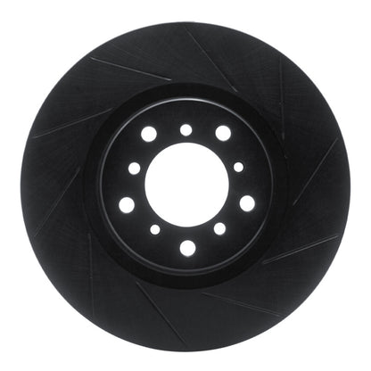 R1 Concepts R1 01-06 BMW M3 Left Front Slotted Black Brake Rotor