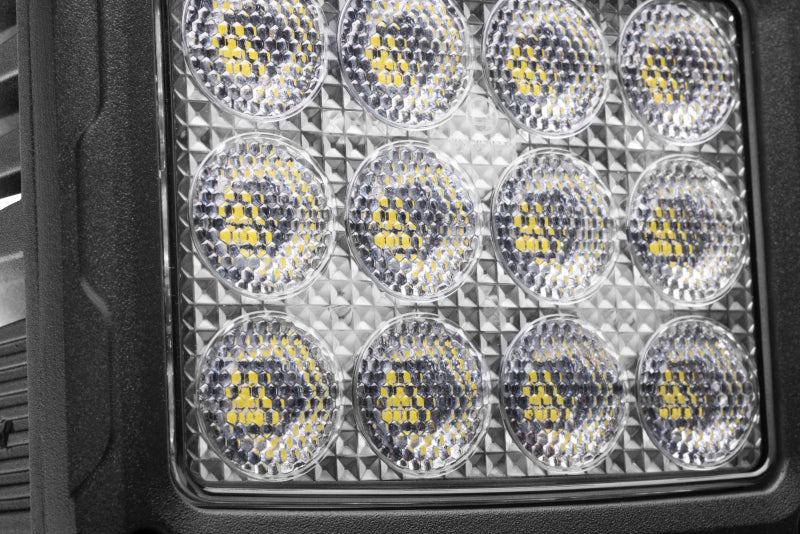 Go Rhino Xplor Bright Series Rectangle SingleLED Spot Light Kit (Surface Mount) 5in. - Blk (Pair)