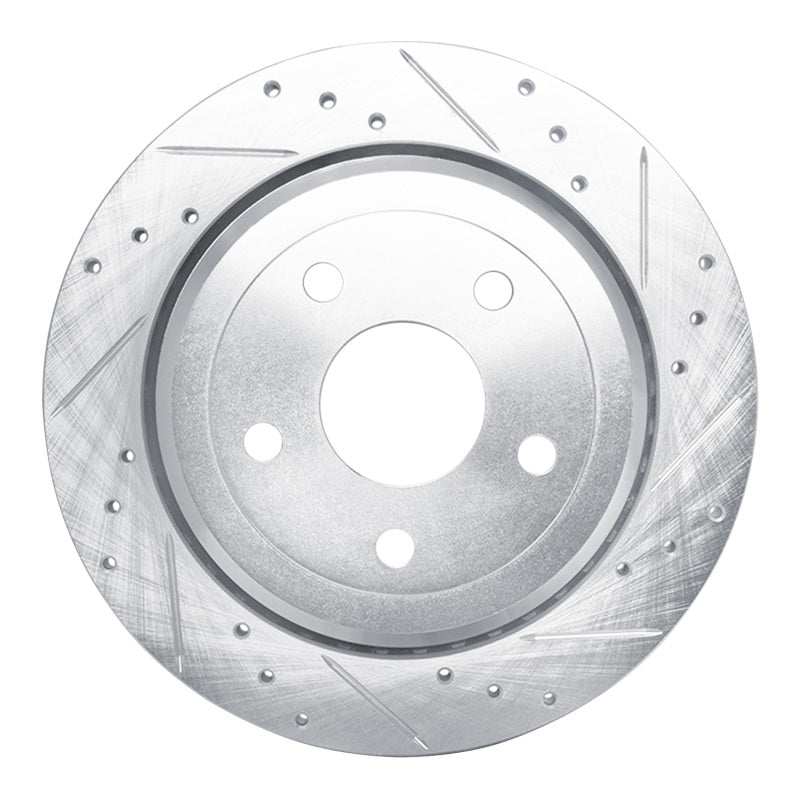 R1 Concepts R1 11-25 Dodge Durango Rear Right Drilled & Slotted Silver Brake Rotor