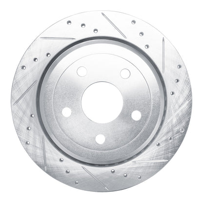 R1 Concepts R1 11-25 Dodge Durango Rear Right Drilled & Slotted Silver Brake Rotor