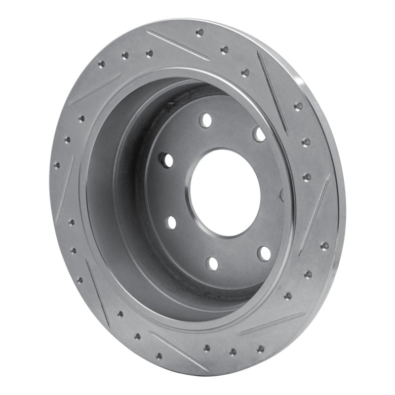 R1 Concepts R1 97-04 Ford F-250 2WD (Excl Super Duty) Rear Left Drilled & Slotted Silver Brake Rotor