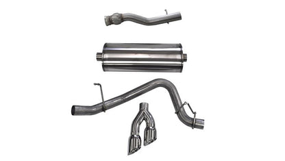 CORSA Performance Corsa 2015-2020 GMC Yukon Denali XL 6.2L V8 3in Cat-Back Single Side Exit Twin 4in Polished Tips
