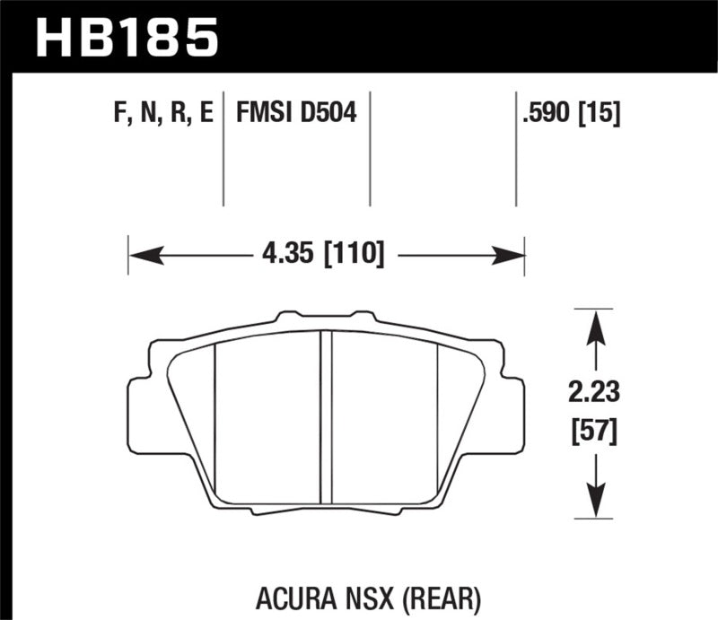 Hawk Performance Hawk HPS 5.0 Street Brake Pads - Rear