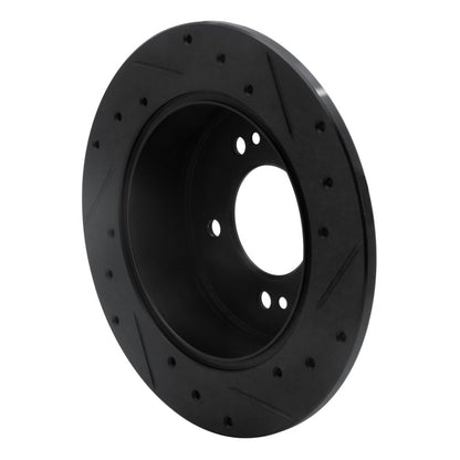 R1 Concepts R1 07-12 Kia Rondo (USA) Rear Left Drilled & Slotted Black Brake Rotor