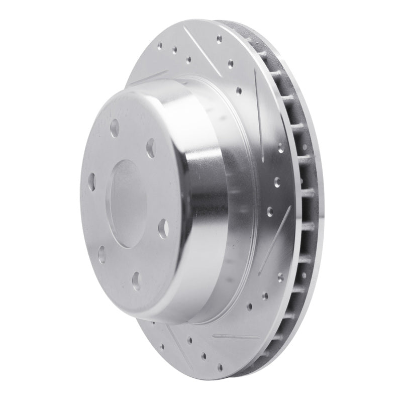 R1 Concepts R1 00-14 Cadillac Escalade Rear Right Drilled & Slotted Silver Brake Rotor