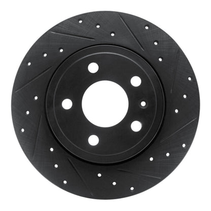R1 Concepts R1 00-09 Audi A4 (USA/Canada) Rear Right Drilled & Slotted Black Brake Rotor