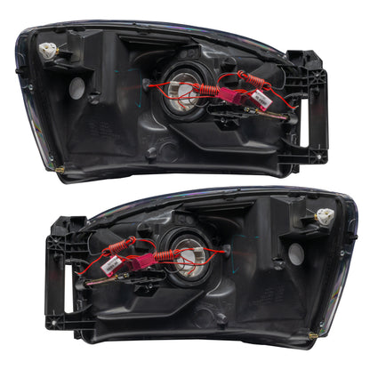 ORACLE Lighting Oracle 07-08 Dodge Ram SMD HL - Black - ColorSHIFT w/ Simple Controller
