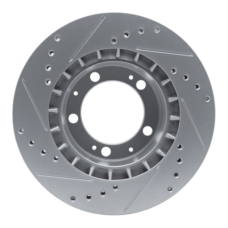 R1 Concepts R1 87-95 Porsche 944 Turbo Front Right Drilled & Slotted Silver Brake Rotor