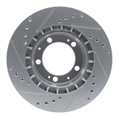 R1 Concepts R1 87-95 Porsche 944 Turbo Front Right Drilled & Slotted Silver Brake Rotor