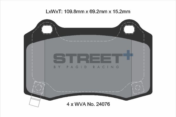 PAGID Racing T8055SP2001 STREET+ Brake Pads
