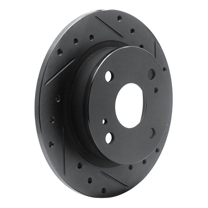 R1 Concepts R1 79-81 Toyota Celica Rear Right Drilled & Slotted Black Brake Rotor