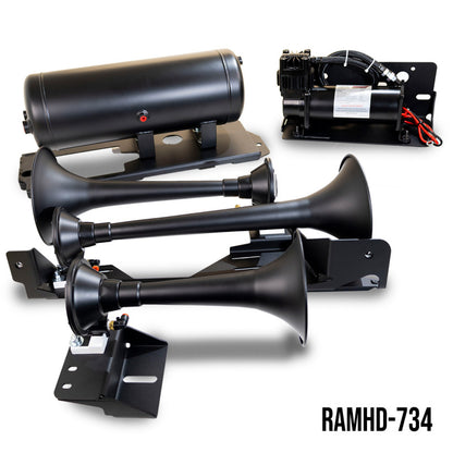 Kleinn Air Horns Kleinn 14-26 Dodge Ram 2500/ 3500 Onboard Air System w/ Model 730 Horns
