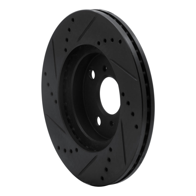 R1 Concepts R1 04-06 Scion XB Front Right Drilled & Slotted Black Brake Rotor