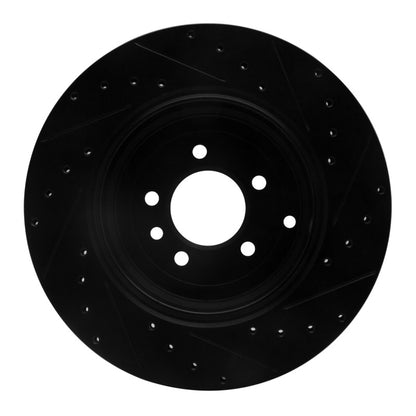R1 Concepts R1 10-13 Land Rover Range Rover Sport Rear Left Drilled & Slotted Black Brake Rotor
