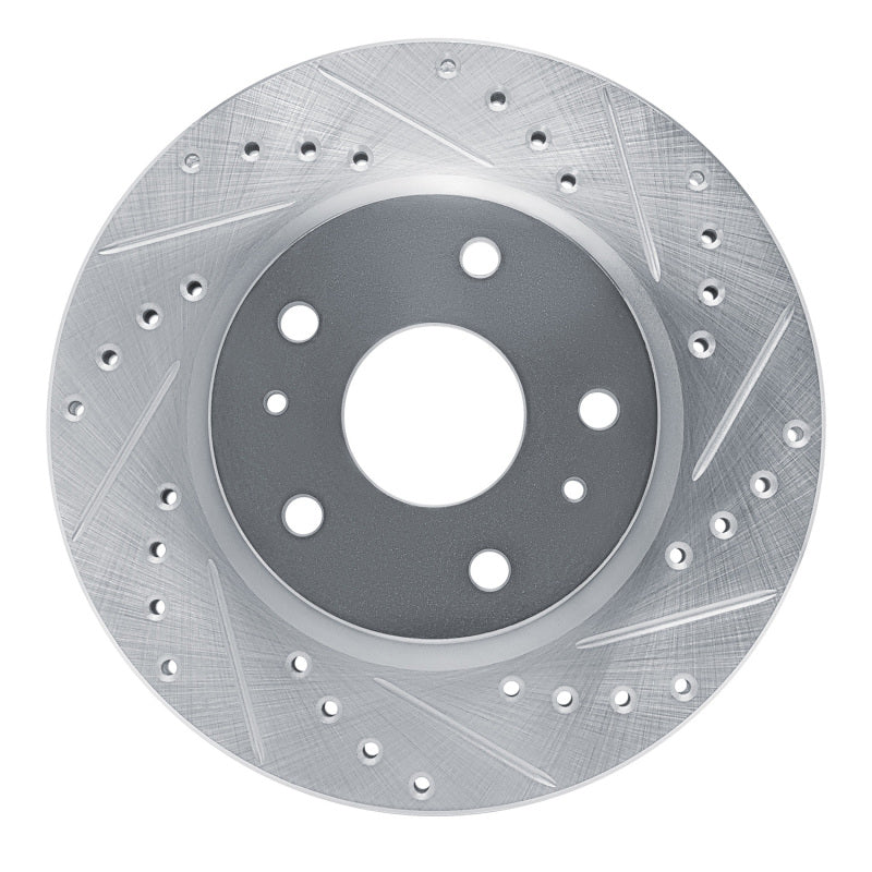 R1 Concepts R1 88-89 Chevrolet C3500 Front Right Drilled & Slotted Silver Brake Rotor