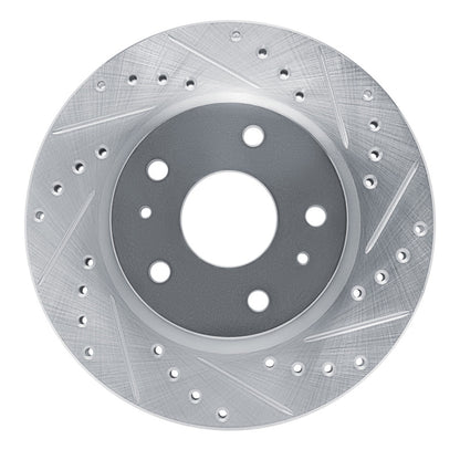 R1 Concepts R1 88-89 Chevrolet C3500 Front Right Drilled & Slotted Silver Brake Rotor