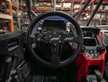 PRP Seats PRP Flat Leather Steering Wheel - Blue